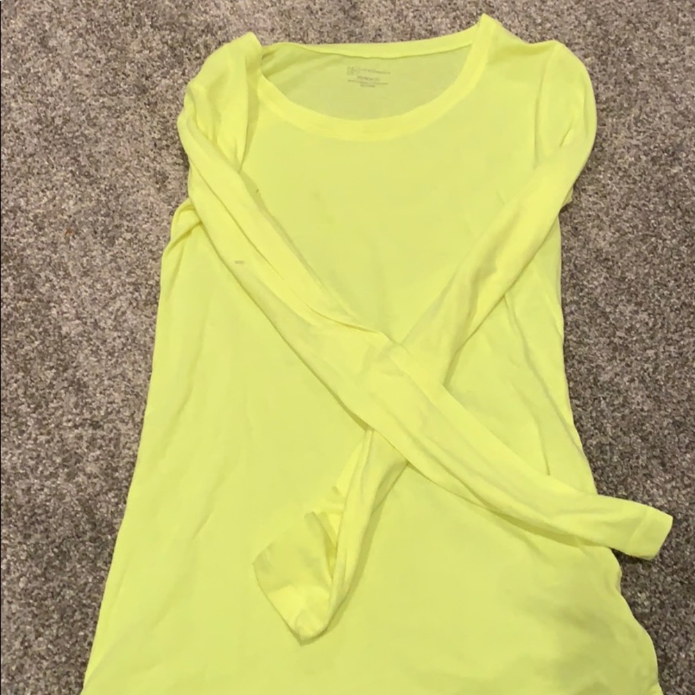 yellow long sleeve shirt